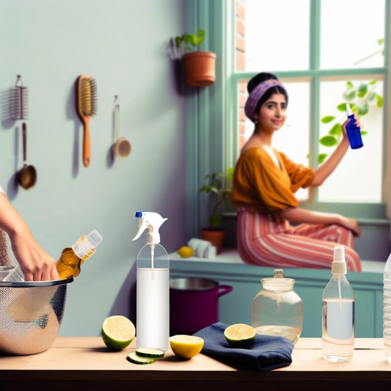 South Asian woman making DIY hair spray.